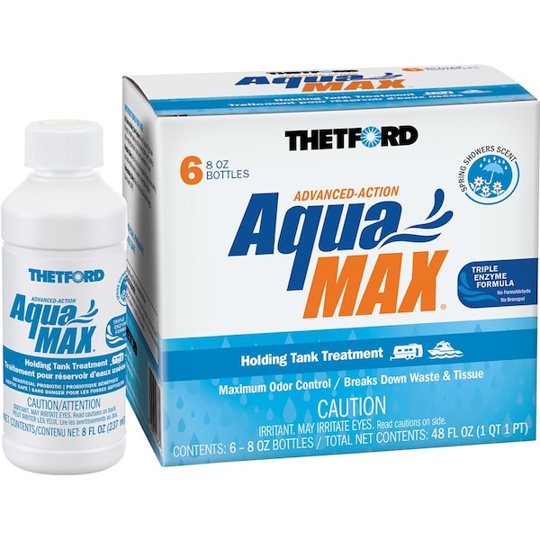 Thetford AquaMax Holding Tank Treatment - 6-Pack - 8oz Liquid - Spring Shower Scent 96634 - main